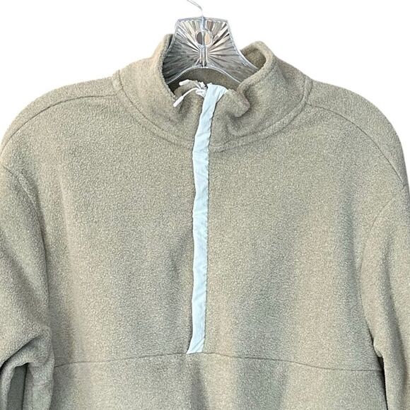 NWT Goodfellow & Co Fleece 1/4 Zip Pullover Tan-Brown Size Med - Picture 6 of 10
